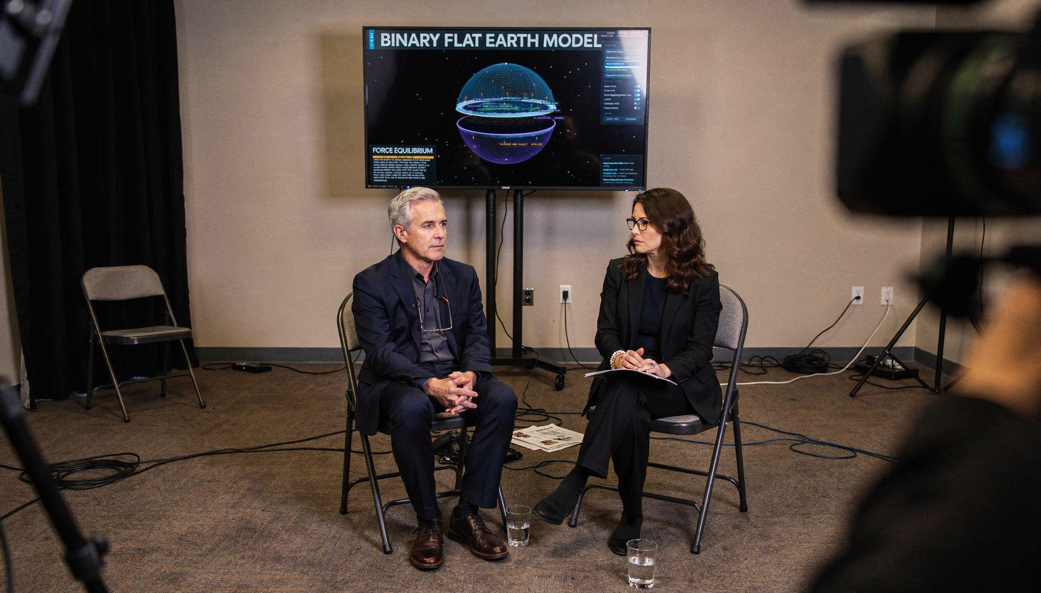 Julian Mercer and Tatiana Ardenne recorded in a documentary media setup during a Janus Earth session