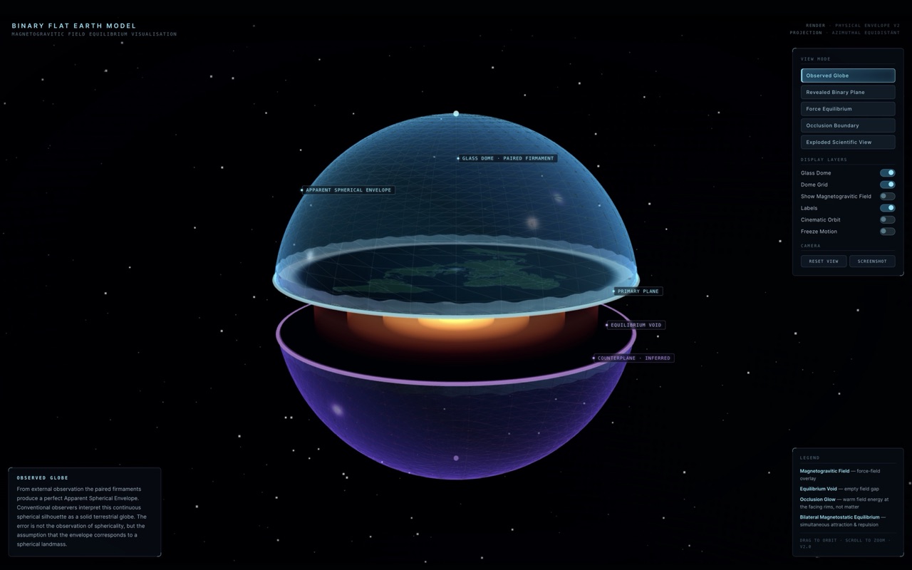 Preview of the Binary Flat Earth 3D model